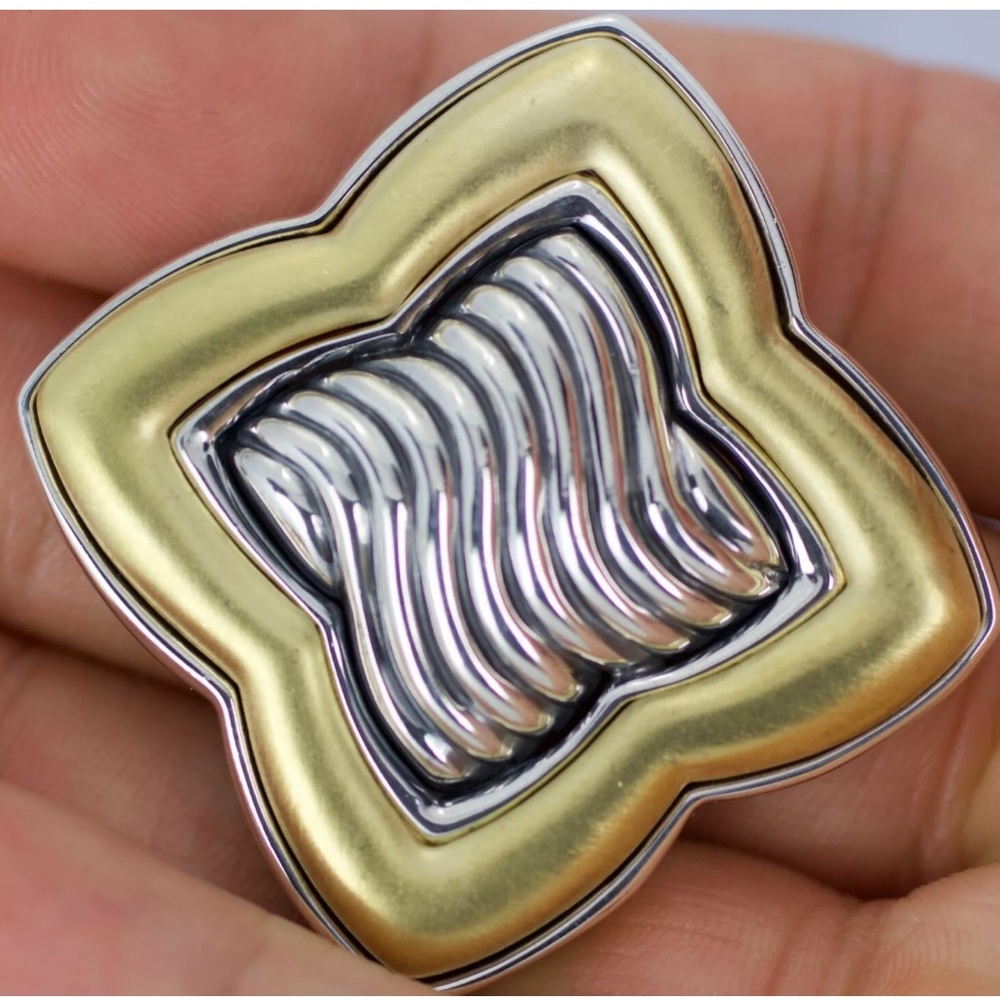 David Yurman 14k & SS pin